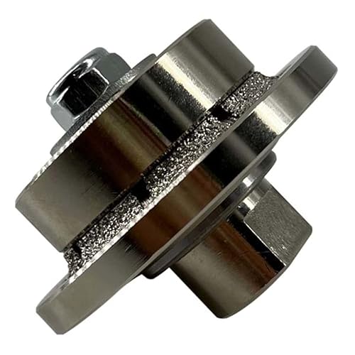 Rueda de perfil de mano de diamante Demi Bullnose de 18 pulgadas para granito, mármol y piedra, grano 5060, borde facilitadolápiz, eje de 58"-11