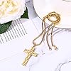 Flonge Celtic Knot Cross Necklace: Classic Cross Pendant Necklace Vintage Stainless Steel Cross Crucifix Necklace Faith Jewelry Gifts for Women #2