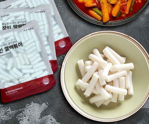 Korecipe Meister Reiskuchen | 300g - 3er Set | Vielseitig für Tteokbokki, Suppen und Stir-fry | Perfekt für kreative koreanische Küche | Ideal als Snack oder Hauptgericht