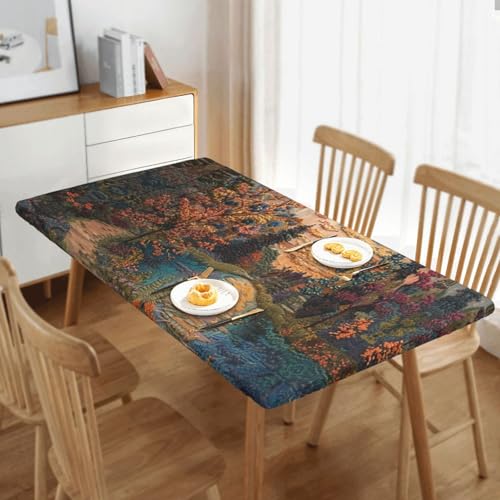 Nappe d'intérieur et d'extérieur brodée table 1.5m repas de famille - 7