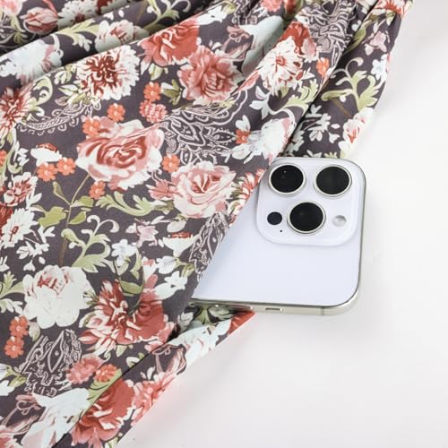 Image of Scarlet Darkness Floral Mini Corset Dress for Women Teen 2026 Summer Spring Flowy A-Line Sundress with Pockets