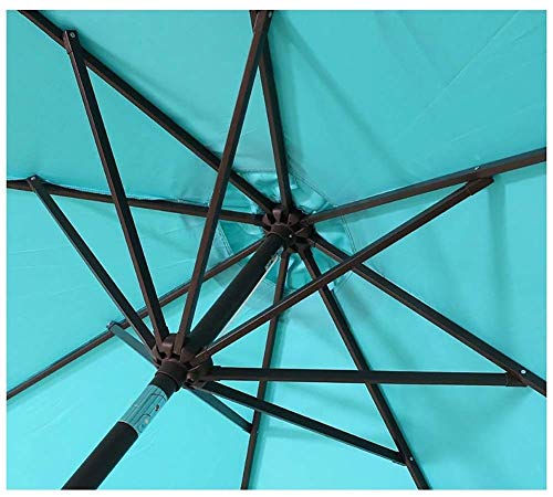 Sombrilla inclinada contra rayos solares UV70 para terraza verde XJBTBA 2