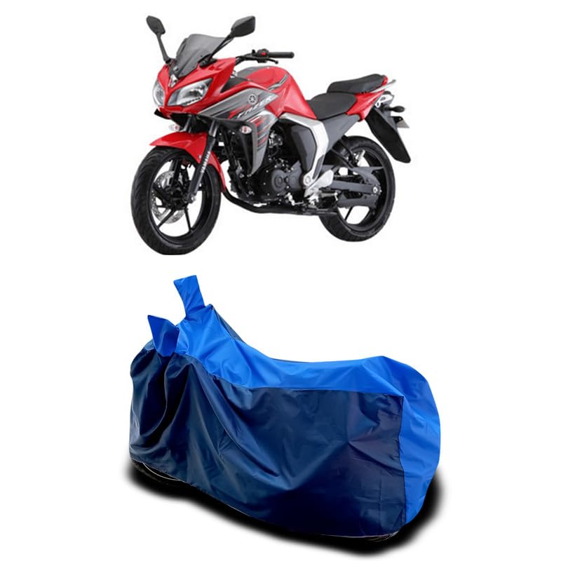 Image of DUFFEL-Two Wheeler Bike Body Cover Compatible for Yamaha Fazer-Fi Bs6 Heat Protectio /UV-Rays /Birds Dropping /DustProof /Waterproof All Variants [Nevay Blue]