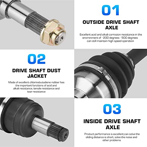 Image of Front Rear Left and Right ATV CV Axles Drive shaft Assembly Set for Yamaha Rhino 700 2008 2009 2010 2011 2012 2013 - Full Set