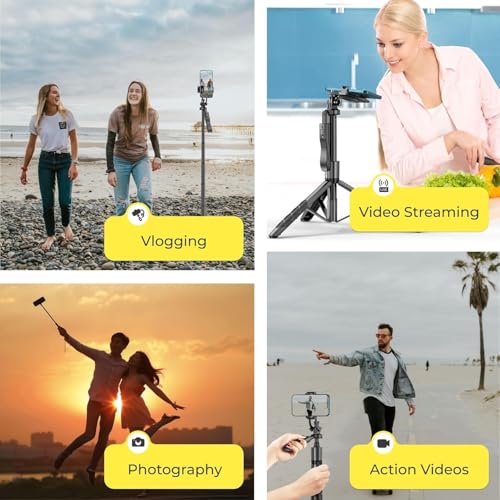 Image of Selfie Stick with Tripod Stand for Mobile Phones, Universally Compatible with Mobile Phones