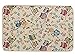 Alfombra antideslizante para cocina, alfombrilla de baño, ducha, 55 x 80 cm, lavable en lavadora, diseño de búhos