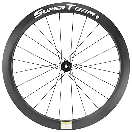 Superteam Carbon Disc Brake Wheelset 700C 50/25Mm Paint-Free Wheel Clincher Road Bike #TOP2