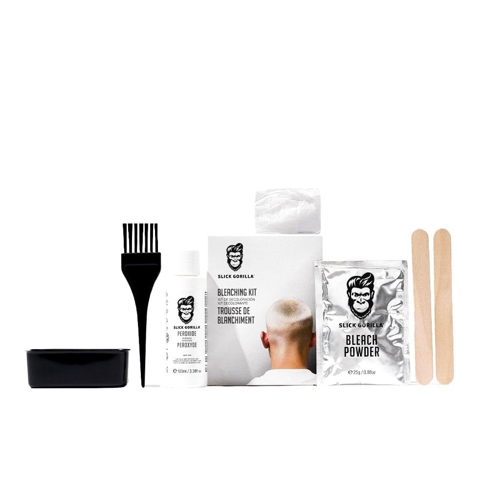 Slick Gorilla Hair Bleach Kit for Men, 30 Vol (9%), Lifts Up to 6 Levels