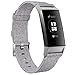 KIMILAR Pulseras Compatible con Fitbit Charge 4 / Charge 3 Correa Tejid, Correa de Recambio Nylon Reemplazo de Banda de la Muñeca Pulseras para Charge 4/Charge 3/SE, Gris