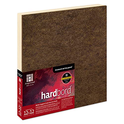 Image of Ampersand Art Supply Hardboard Wood Painting Panel: Museum Series Hardbord, 12 inch x 12 inch, 3 /4 Inch Cradled Profile