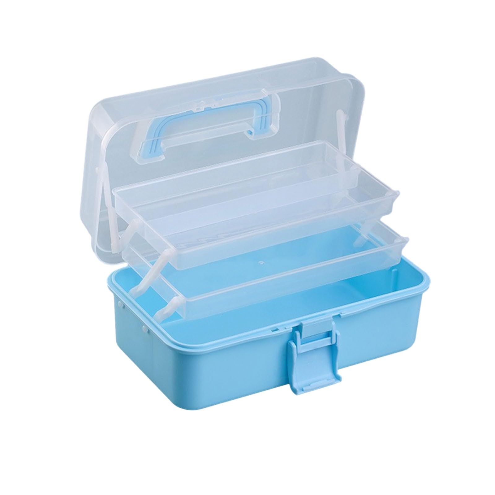 FackLOxc Multifunction Storage Box 3 Layer Case Practical Medicine for School Multifunctional Organizers Three-layer Practical Case