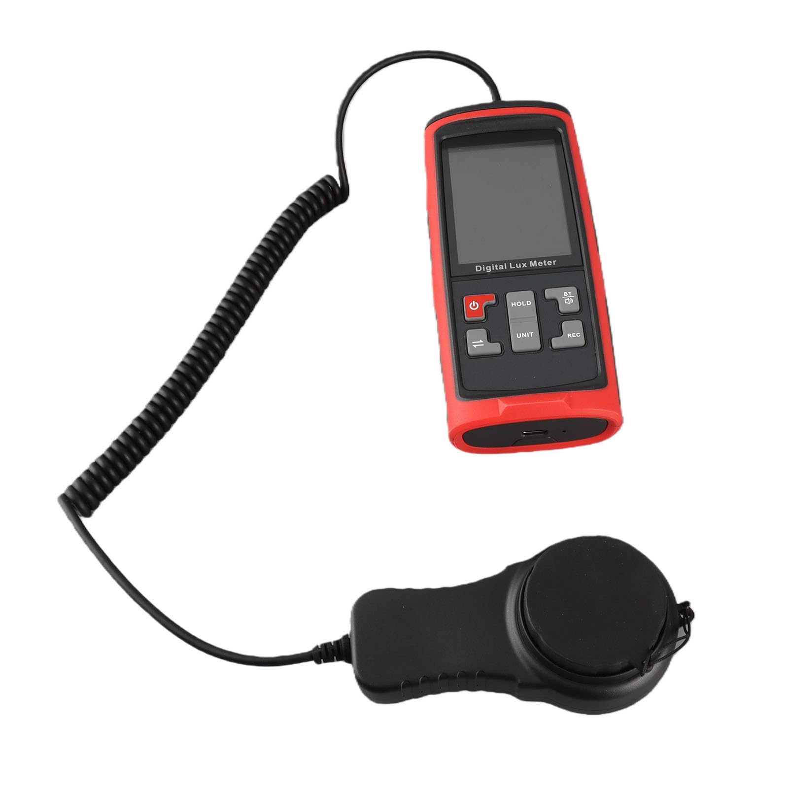 LiebeWH Fotometer Luxmeter Handmessgerät Beleuchtungsstärkemesser 0-200000Lx mit 270° Drehbarem Sensor Datenaufzeichnung & Temperatur für Zuhause Büro Garten Pflanzenpflege