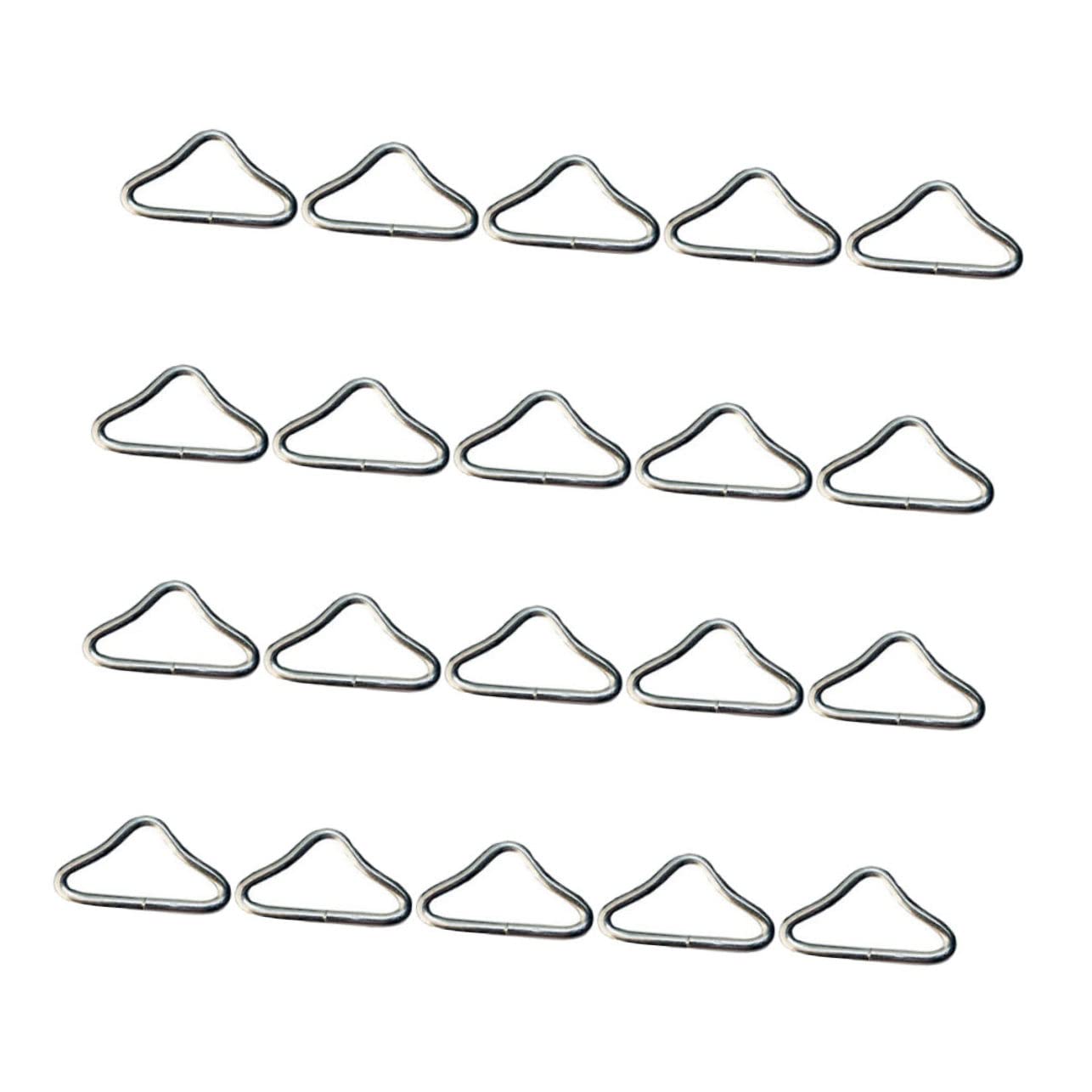 GOOHOCHY 40pcs Trampoline Triangle Ring Buckles Galvanized Bungee Bed Parts for Enhanced Bounce Durable Weather Resistant for Jump Bed Replacement