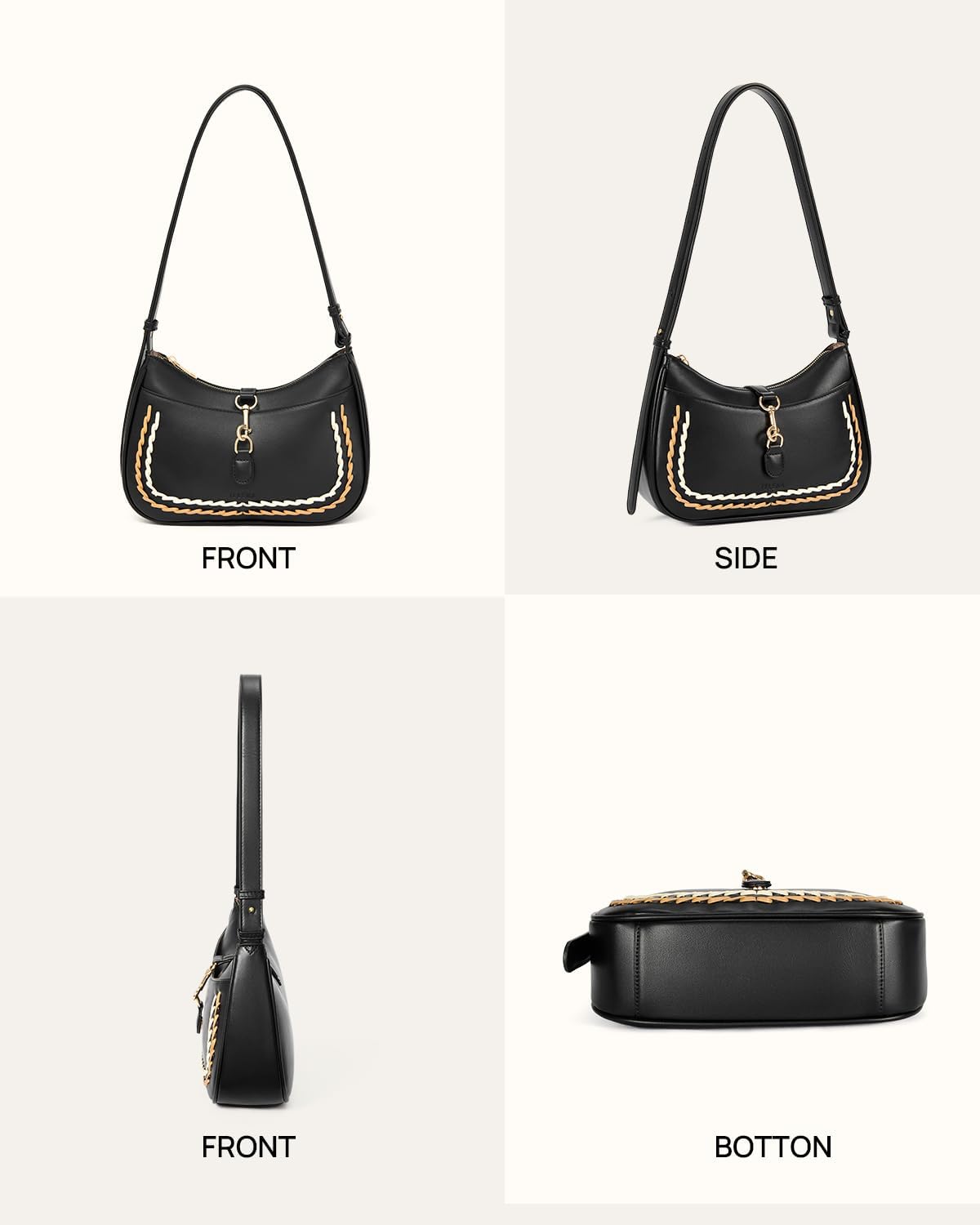 Telena Shoulder Bag for Women, Small Shoulder Purse Vegan Leather Hobo Handbag with Adjustable Strap - Image 7