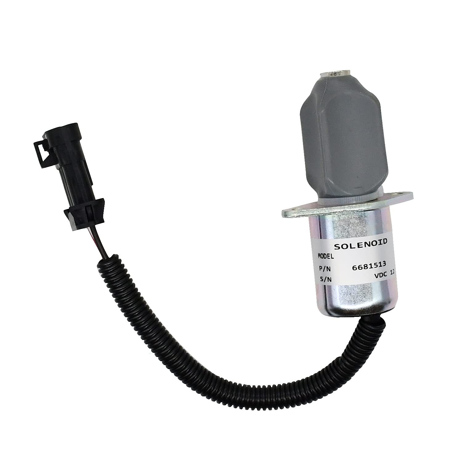 6681512 Solenoide de Freno de Estacionamiento de Bloqueo 12 V para Tracción de Patín Bobcat S100 S130 S150 S160 S175 S185 S220 S205 S250 S300 450453 463 553 653 751 753 763 773 853 863 873 883 953