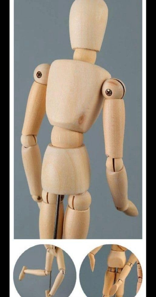 Amazon | スケッチ人形 モデル人形 デッサン人形 14cm 土台付き | 人形