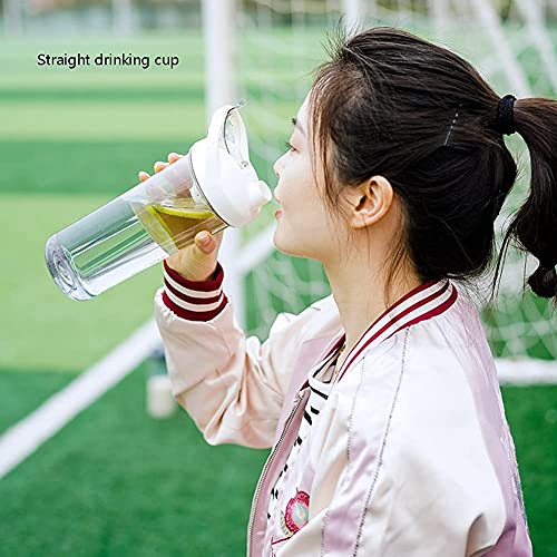 Waterfles Sports Waterfles Plastic Waterfles met Handvat Licht Gewicht voor Camping Wandelen Travel Sports Outdoors Fles (kleur: wit) - Image 4