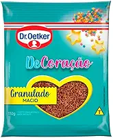 Dr. Oetker Confeito Granulado Macio, Sabor Chocolate, Decoração e Finalização de Doces e Sobremesas, 130g