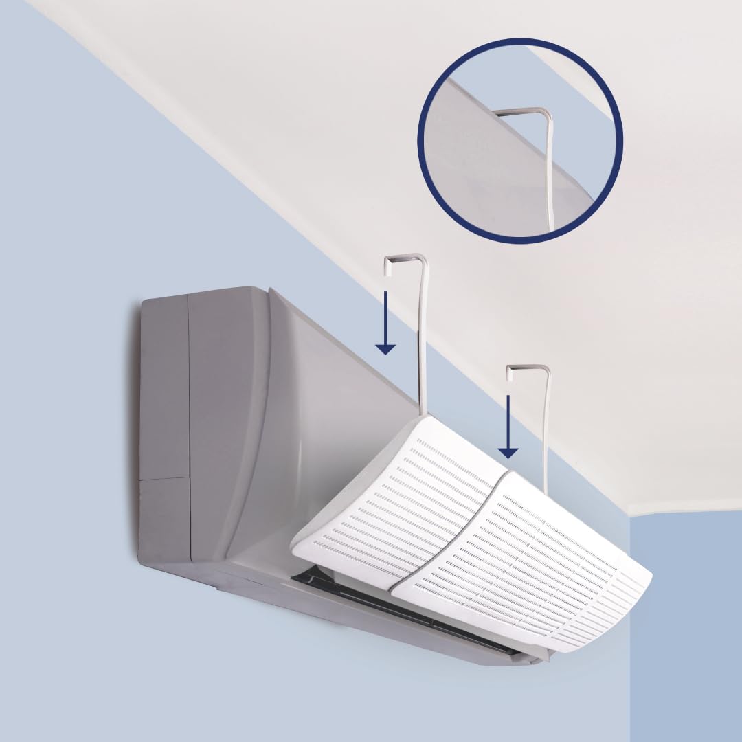 AR DEFLECTOR, DEFLETTORE PER CONDIZIONATORE UNIVERSALE, REGOLABILE, PER CONDIZIONATORE DA PARETE PER CASA/UFFICIO/CAMERA/SOGGIORNO, BIANCO