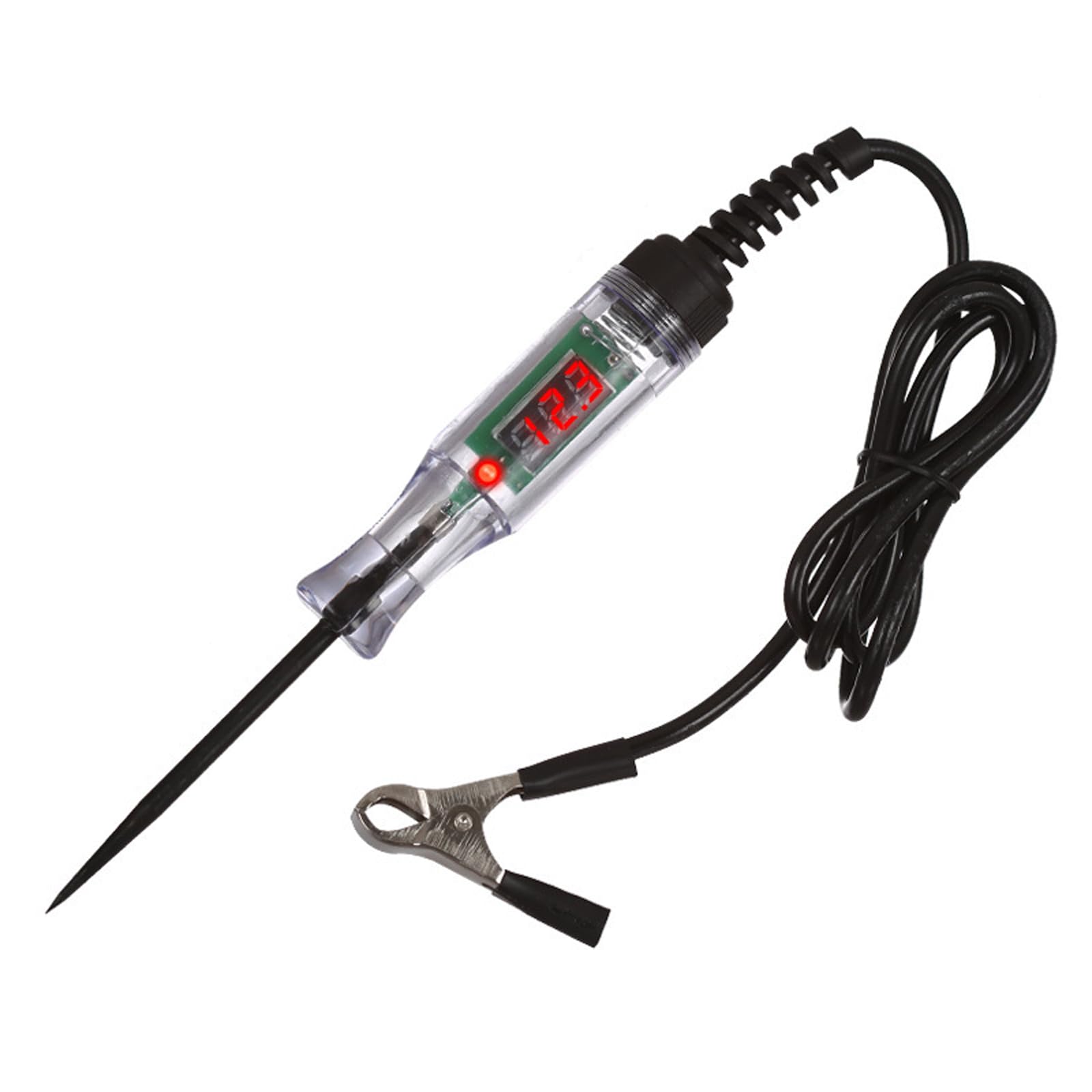 FineGood 車用回路電圧テスター デジタル検電タイプ DC3-48V 対応 LED 表示 路線検出・極性判定・通電確認 自動車整備診断ツール