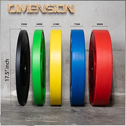 Image of BULLAR Olympic Color Rubber Bumper Plates Weightlifting Gym spare plates (10 KG SET (5KGX2))