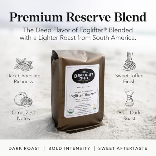 Carmel Valley Coffee Roasting Foglifter® Reserve Café En Grano Orgánico Tostado Medio Oscuro 12 Oz miniatura 3