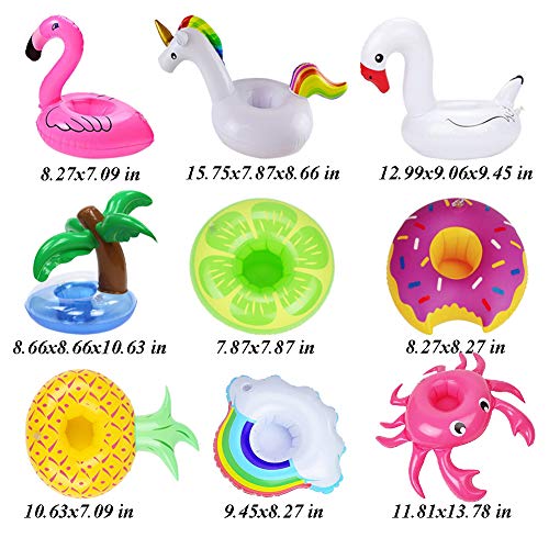 Ishyan Inflatable Drink Holder, 15 Pack Drink Floats Inflatable Cup Holders Flamingo Coasters For Swimming Pool Party #TOP1