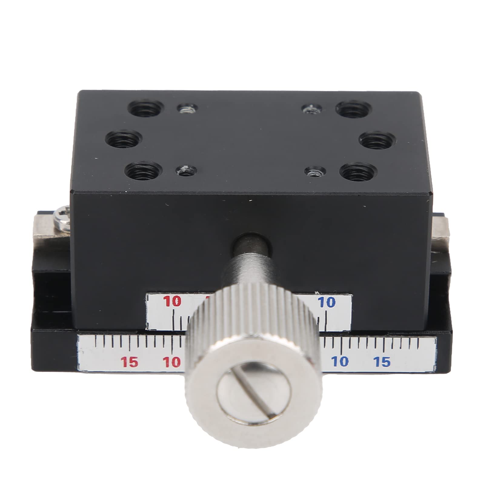 Wakects Oś X Stolik Liniowy Ręczny Stolik Liniowy Prowadnica Typu Jaskółczy Ogon ze Stopu Aluminium 40 X 25 Mm ± 15 Mm Pokrętło Dostrajania Podróżnego do Sprzętu Optycznego Mikroskopy Urządzenia