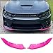 CHOUJIO Car Front Bumper Lip Splitter Cover Guard Protector Exterior Decor Accessories Compatible with Dodge Charger SRT Scat Pack 2015-2021, R/T 2019-2021, GT 2019-2022, Daytona 392 2018-2021, Pink