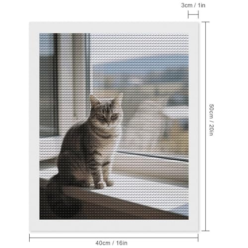 Kit peinture diamant 5D chat avec outils de perçage complets pour canevas DIY - 2