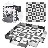FUN LITTLE TOYS Baby Play Mat with Fence-36 PCS Baby Mat for Floor Crawling, Play Mat for Baby Puzzle Mats for Floor…
