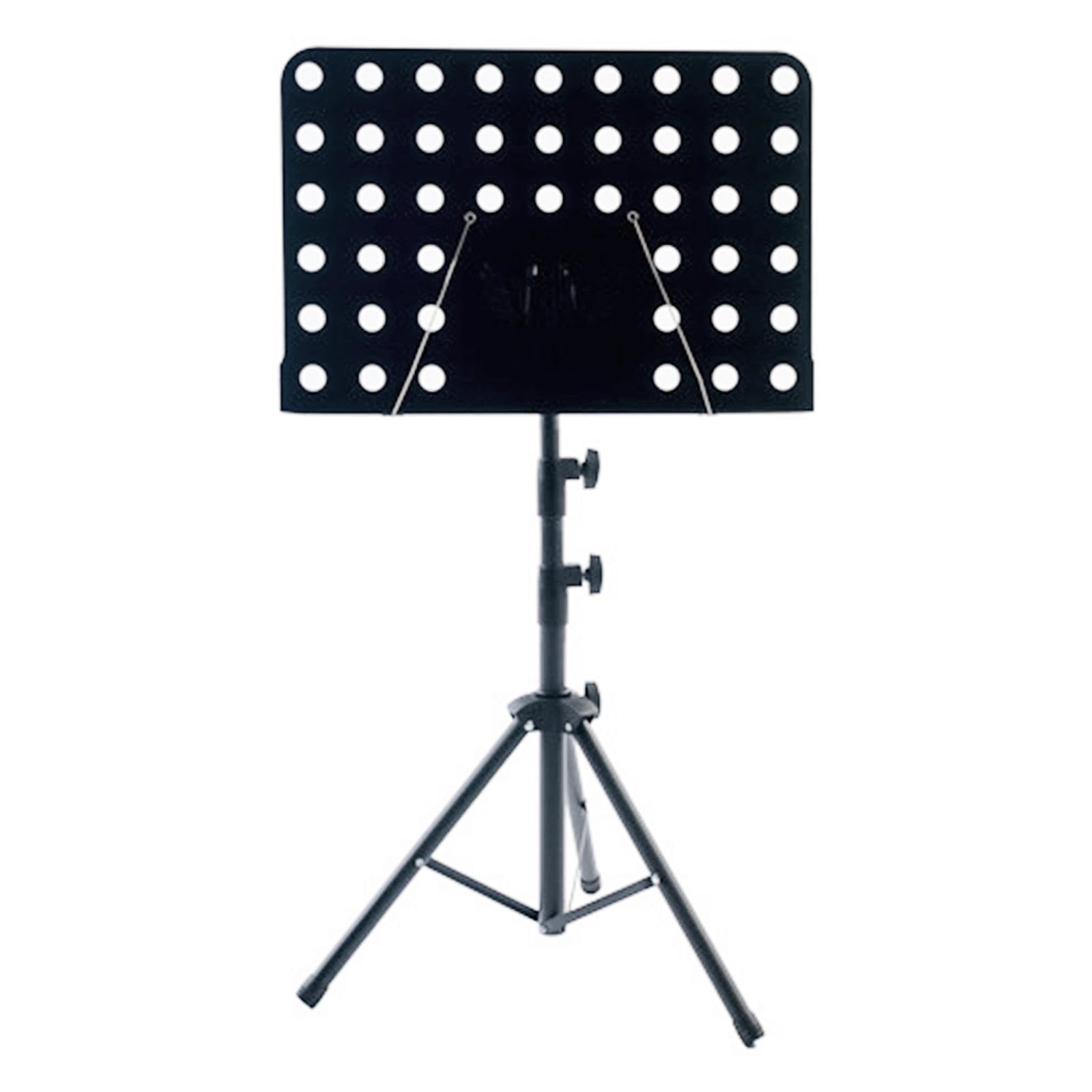 perfeclan Atril para Partituras Soporte Telescópico Plegable para Libros Base Estable Portátil Metálica Diseño Compacto Ligero Adecuado para Músicos y Uso en, Negro