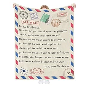 to My Girlfriend Blanket for Girlfriend Birthday Gifts for Her Air Mail Soft Flannel Throw Blanket Anniversary Christmas…