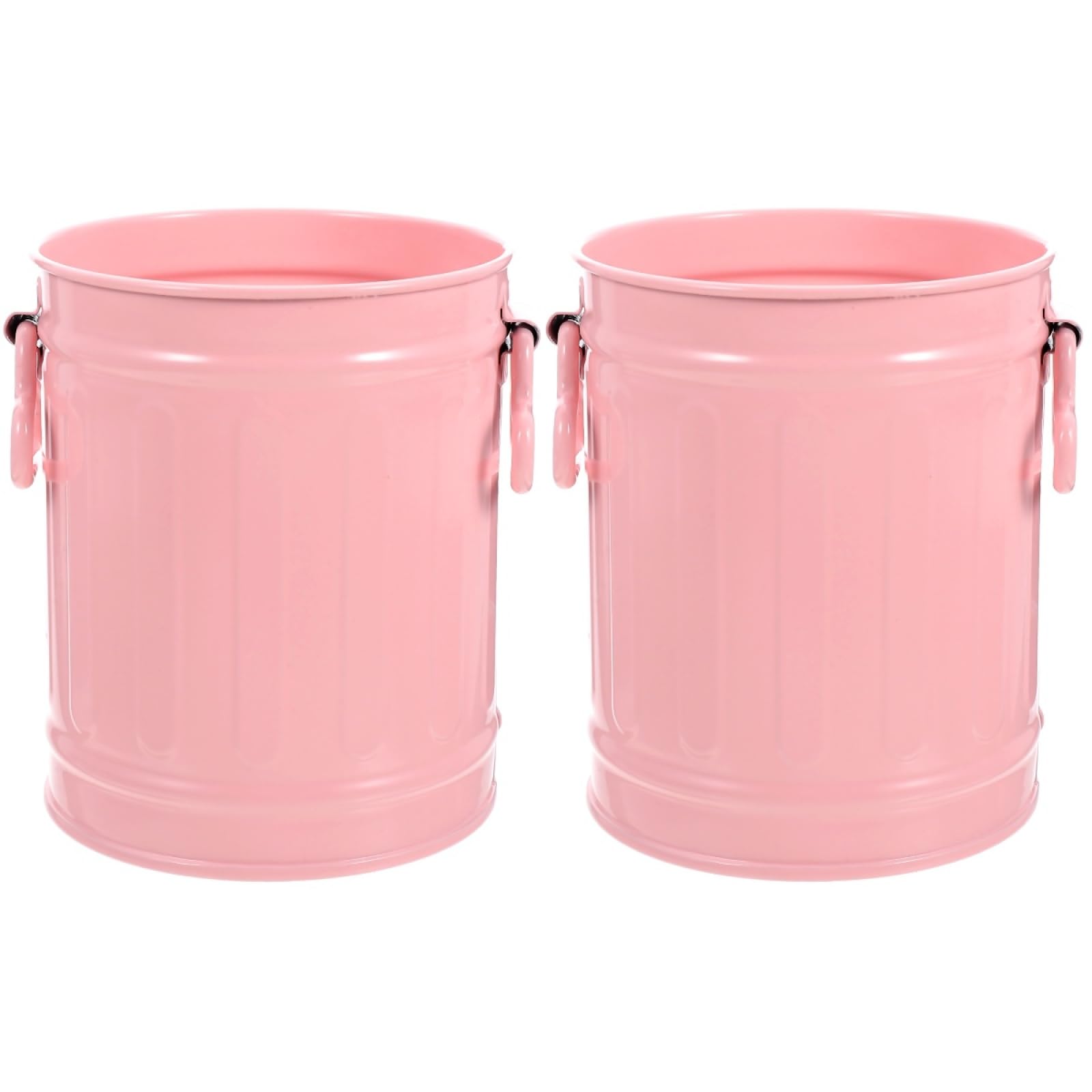 EXCEART 2pcs Multi-Functional Trash Can Stationery Storage Holder Cute Iron Design for Home Office for Waste Pens Makeup