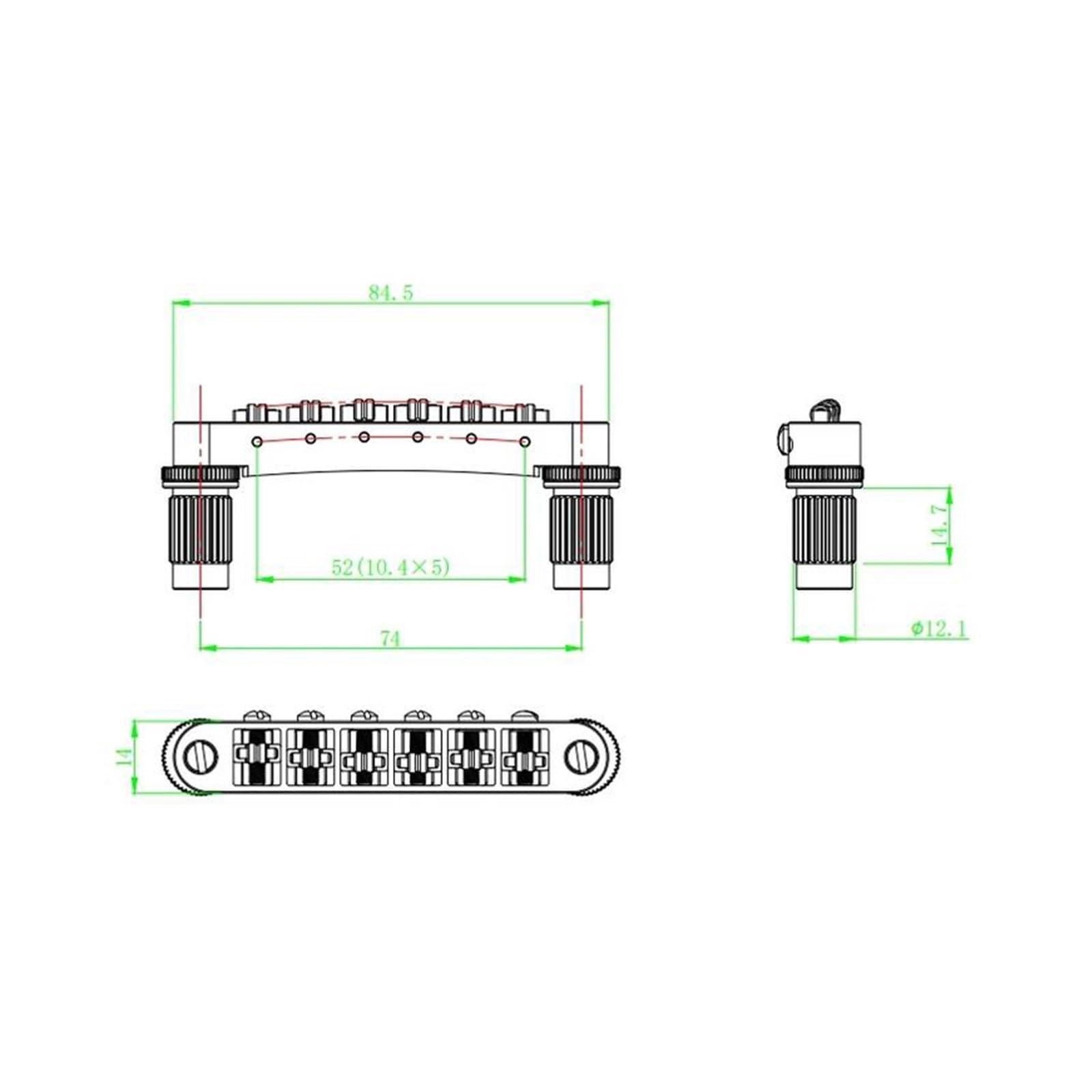 Guitarra Eléctrica Tuerca De Puente De Titanio Rodamiento De Bolas Accesorios Para Instrumentos De Cuerda | Puente de guitarra(Type 3)