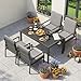 Atenza Gartenmöbel Set 4 Stühle mit Tisch, Wetterfeste Outdoor Essgruppe inkl. Kissen, 5-teiliges Gartentisch mit Stühlen Set mit WPC-Tischplatte für Terrasse, Garten & Balkon