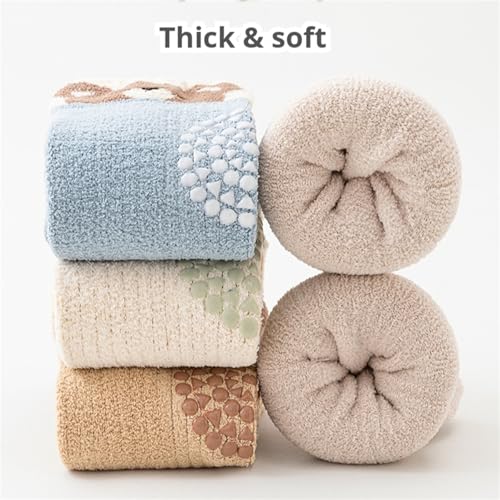 Toddler Knee High Socks with Grips Thick Warm Baby Non Slip Knee Pads for Crawling Newborn Infant Stockings 5 Pairs2