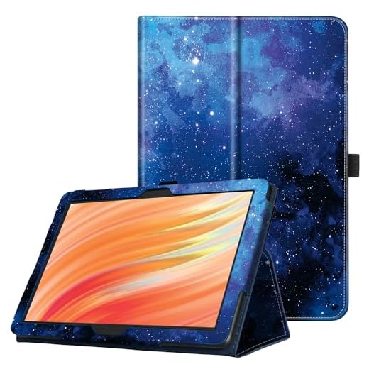 Famavala Folio Case Cover for 10.1" All-New Fire HD 10 / Fire HD 10 Plus Tablet [11th Generation, 2021 Release] (BlueSky)