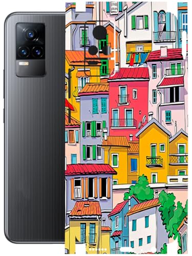 Image of AtOdds - Full Body Back Screen Guard Protector Film - Lamination Wrap Skin Sticker Compatible with VIVO Y73 | Scratchproof Matte Finish (Concrete Jungle)