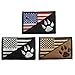 SpaceAuto USA Flag & Service Dog Paw Tactical Morale Badge Patch - Bundle 3 Pieces
