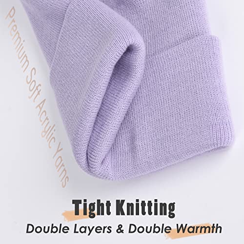 Image of FURTALK Unisex Cuffed Beanie Thick Double Knit Winter Skull Cap | Double-Layer Warmth, Ultra-Soft Itch-Free Knit, Snug No-Slip Fit, Essential Gear for Winter Jogging & Outdoor Sports