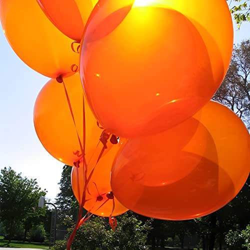 Image of Voircoloria 105pcs Orange Balloons 12inch Party Latex Balloons for Boys Girls Birthday Baby Shower Gender Reveal Wedding Sunflower Party Decorations