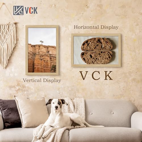 Image of VCK 14x22 Frames 3 Pack, Natural Poster Frame MDF Wood with Polished Plexiglass, Wall Mounting Horizontal & Vertical Display