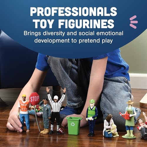 Set de 12 muñecos de profesiones para niños 3+ miniatura 3