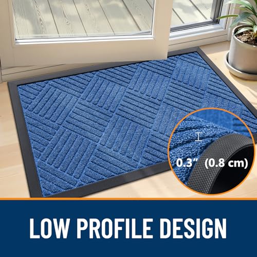 Image of OLANLY Front Door Mat Outside Entrance 35x23, Waterproof Heavy-Duty Doormat