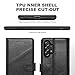 KRAFTCARE Handyhülle für Samsung Galaxy A13 4G/5G/A04S Hülle, [Kartenfach] [Stand] Flip Case Leder Stoßfeste Schutzhülle Klapphülle für Samsung A13 4G/5G Hülle, Schwarz
