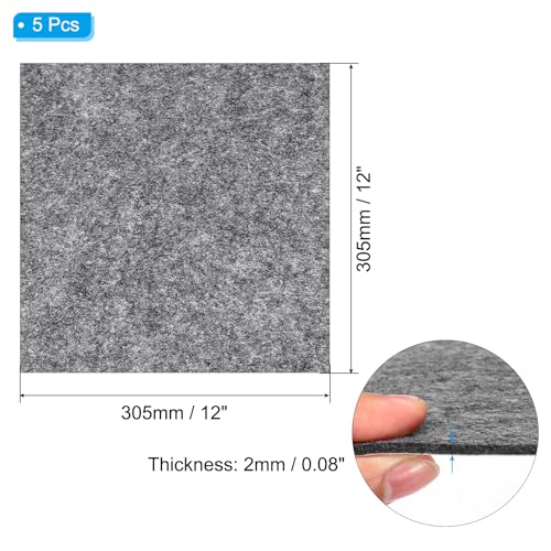 Base de fieltro autoadhesiva y antideslizante gris con grosor de 2 mm para proteger 3