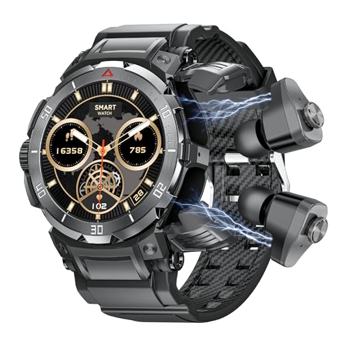 FANCHENGZI Smart Watch with Earbuds for Men, Bluetooth Calling can