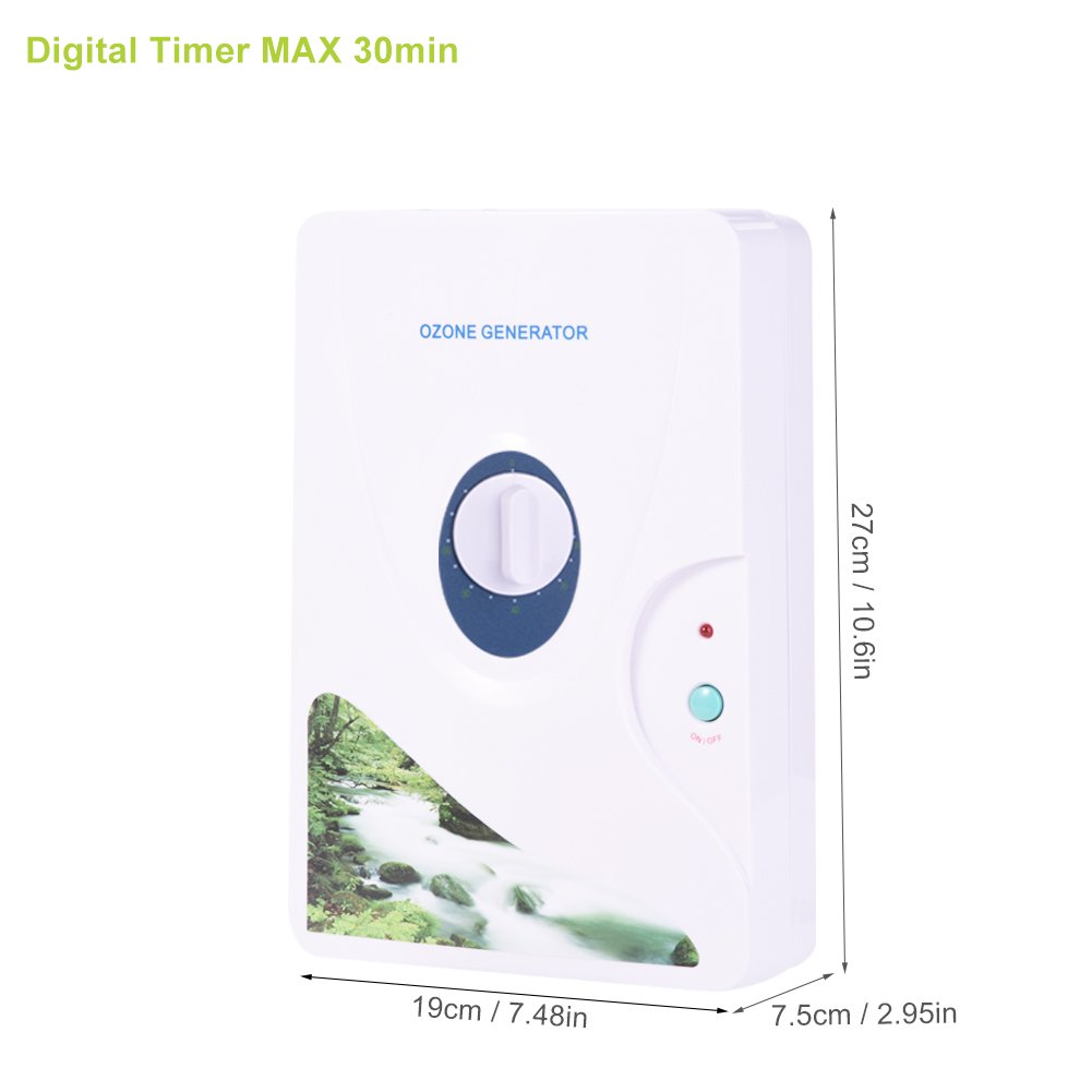 Yosoo Générateur D' Ozonateur Ménage Eau Stérilisateur De Légumes Désintoxication De Fruits 220V 50Hz 600mg / H (Blanc