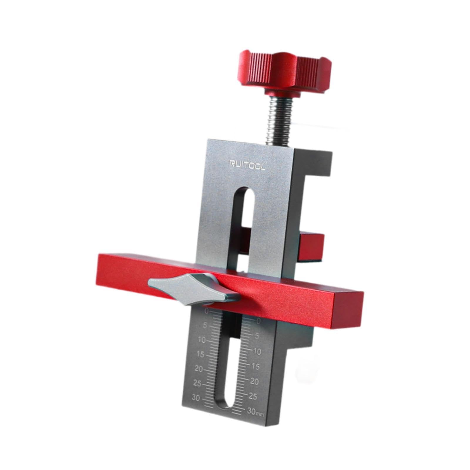 Neaxgeandx Grey, Red Cabinet Door Mount Hardware Jig Compact Lightweight Sturdy 0-40Mm Adjustable